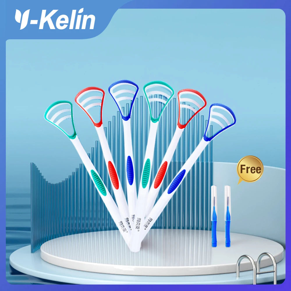 Y-Kelin Tongue Scraper Oral Cleaner Brush Fresh Breath Cleaning Coated Toothbrush Hygiene Care Tools Econic Blanks